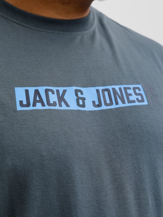 Jack & Jones PlusSize Rundhalsshirt »JJMUNK TEE SS CREW NECK SN PLS« Baumwolle, normal geschnitten