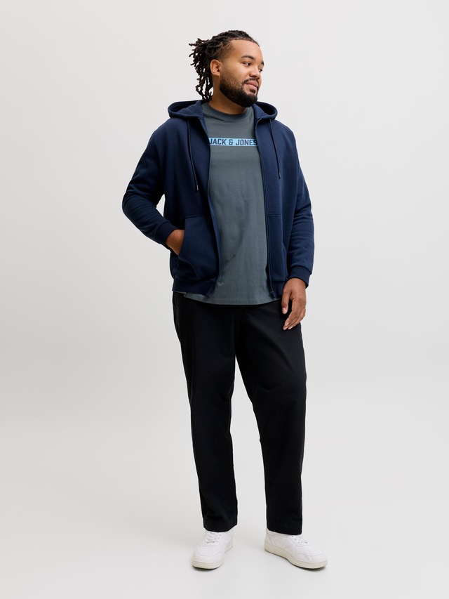 Jack & Jones PlusSize Rundhalsshirt »JJMUNK TEE SS CREW NECK SN PLS« Baumwolle, normal geschnitten
