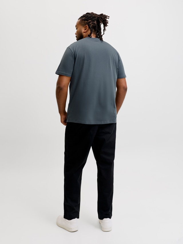 Jack & Jones PlusSize Rundhalsshirt »JJMUNK TEE SS CREW NECK SN PLS« Baumwolle, normal geschnitten
