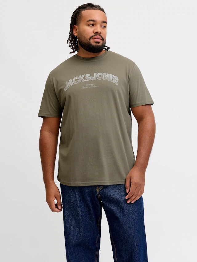 Jack & Jones PlusSize Rundhalsshirt »JJAVERY TEE SS CREW NECK PLS« Baumwolle, normal geschnitten