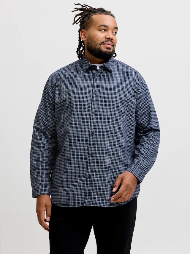 Jack & Jones PlusSize Langarmhemd »JJCARTER CHECK SHIRT LS SN PLS« Baumwolle, relaxed fit