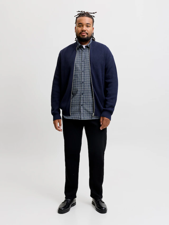 Jack & Jones PlusSize Langarmhemd »JJCARTER CHECK SHIRT LS SN PLS« Baumwolle, relaxed fit