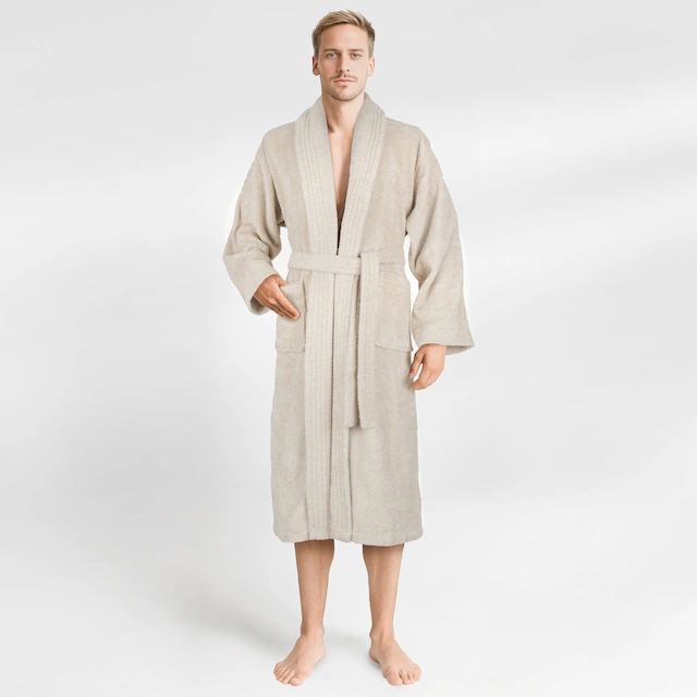 HAMMETEX Herrenbademantel »hergestellt aus 100% Baumwolle – 380 g/m² Frottee, mit Taschen« 1 Stk. saugfähig & Weich