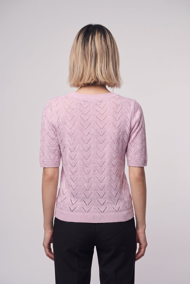 ONLY Kurzarmpullover »ONLSUNNY SS O-NECK KNT« Kunstfaser, regular fit, Rundhals