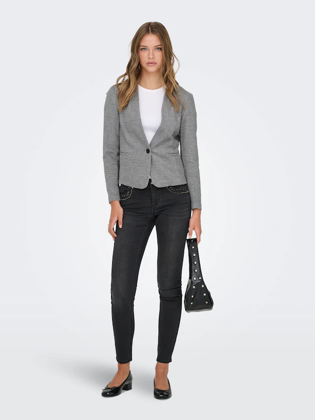 ONLY Kurzblazer »ONLSELKIE L/S MEL FIT BLAZER TLR« Materialmix, regular fit