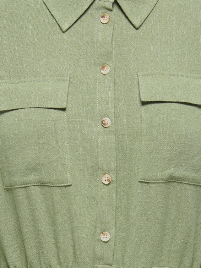 ONLY Blusenkleid »ONLSIESTA L/S LINEN BL SHIRT DRESS PNT« Viskosemischung, regular fit, mit Leinen