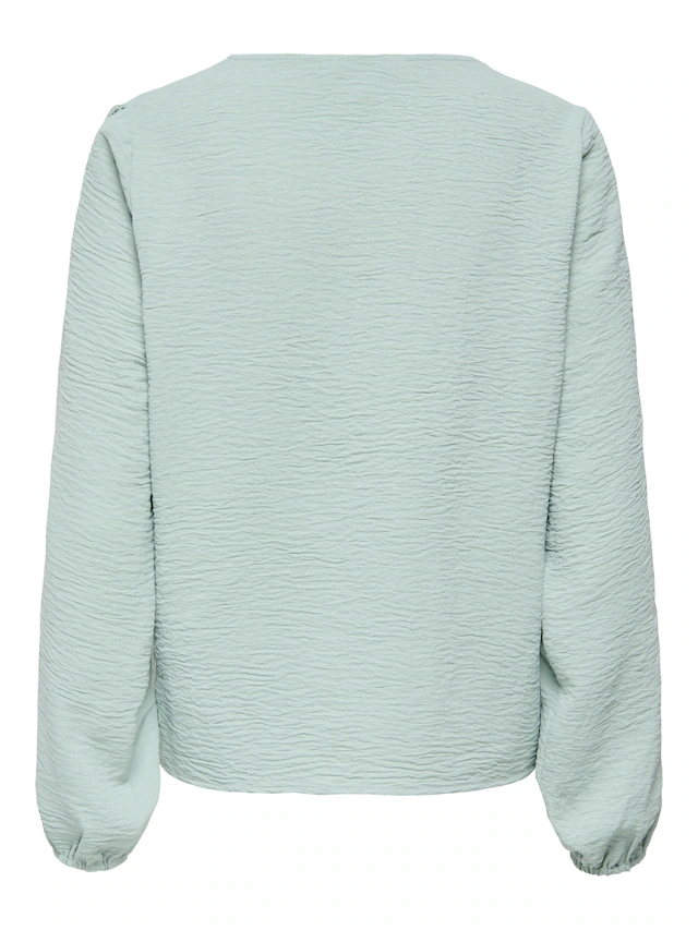 ONLY Langarmbluse »ONLGREGOR METTE LS LACE TOP WVN« Kunstfaser, regular fit, V-Ausschnitt, Regular Waist