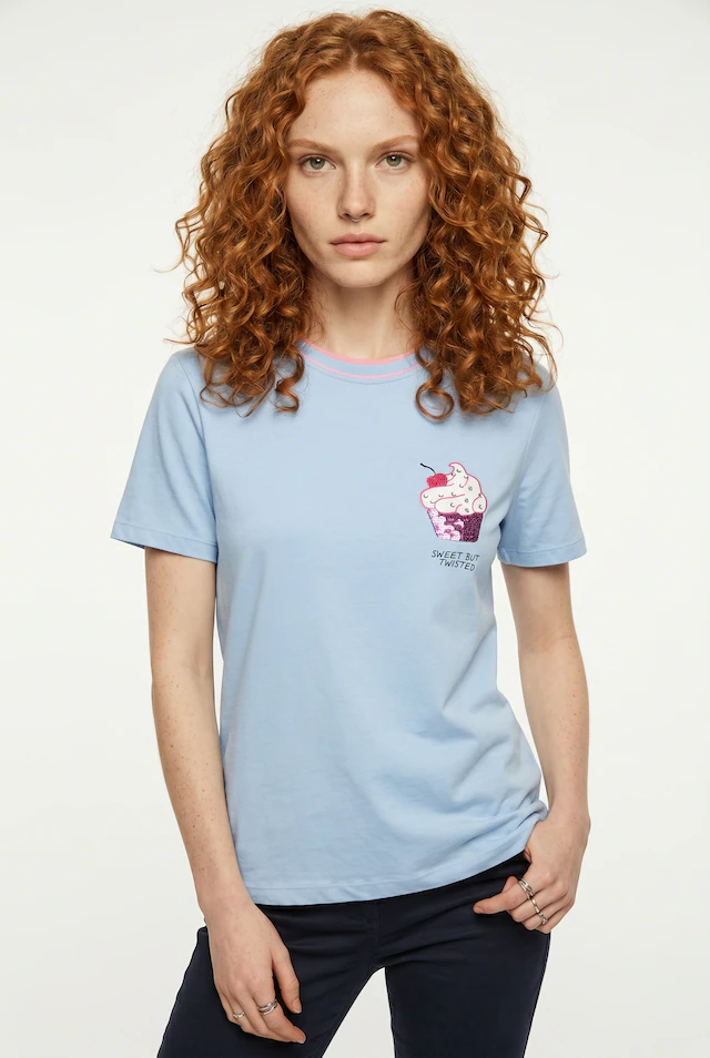 ONLY Kurzarmshirt »ONLKITA LIFE S/S TOP BOX JRS« Baumwolle, regular fit, Rundhals