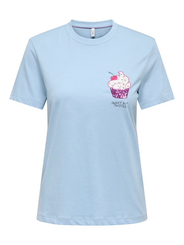ONLY Kurzarmshirt »ONLKITA LIFE S/S TOP BOX JRS« Baumwolle, regular fit, Rundhals