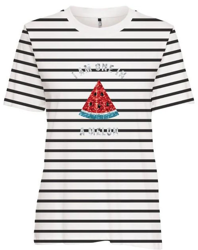 ONLY Kurzarmshirt »ONLKITA S/S TEE JRS NOOS« Baumwolle, regular fit