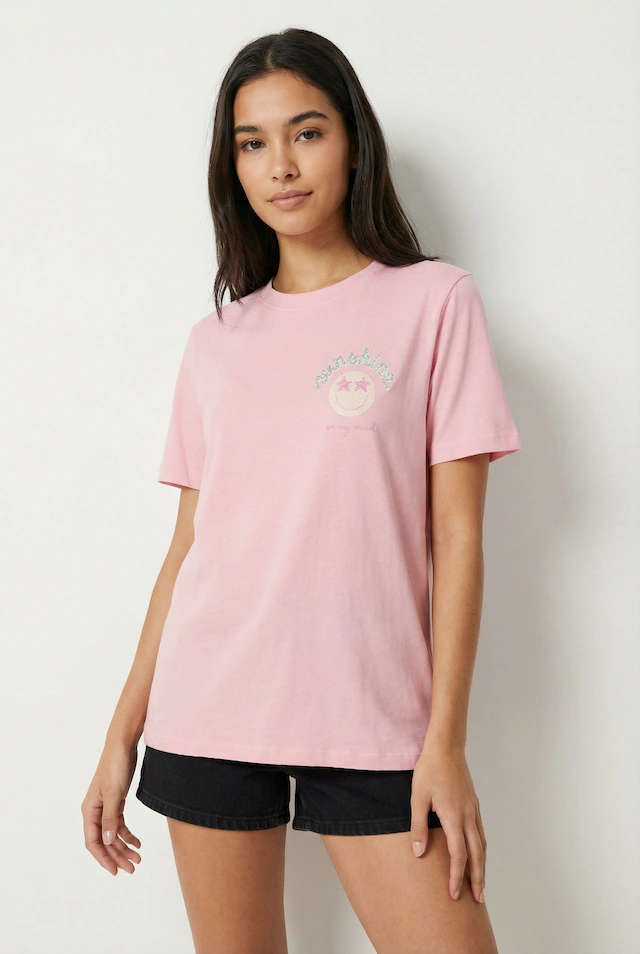 ONLY Kurzarmshirt »ONLKITA S/S TEE JRS NOOS« Baumwolle, regular fit