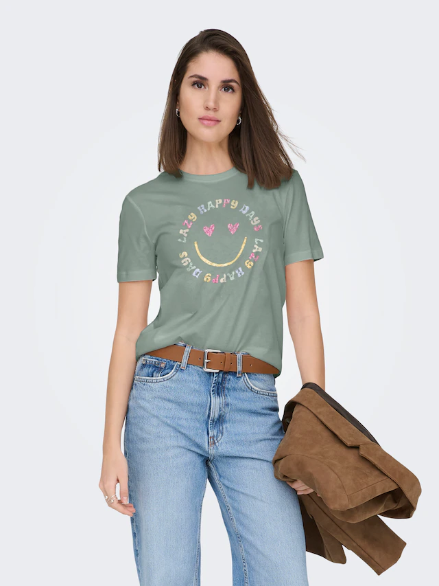 ONLY Kurzarmshirt »ONLKITA S/S TEE JRS NOOS« Baumwolle, regular fit