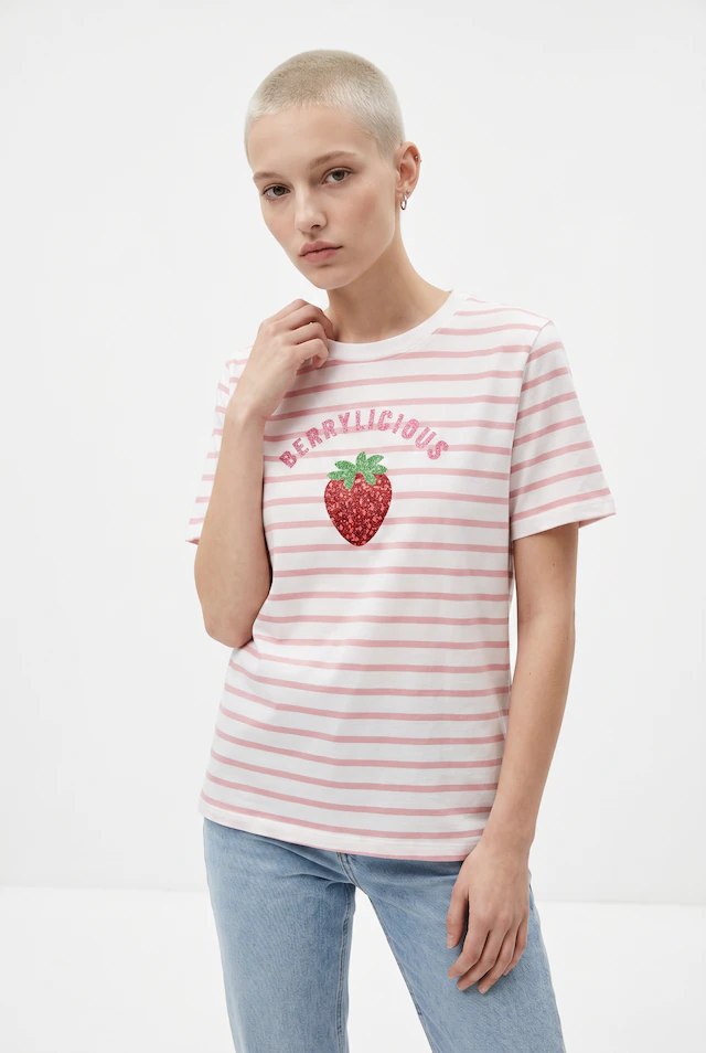 ONLY Kurzarmshirt »ONLKITA S/S TEE JRS NOOS« Baumwolle, regular fit