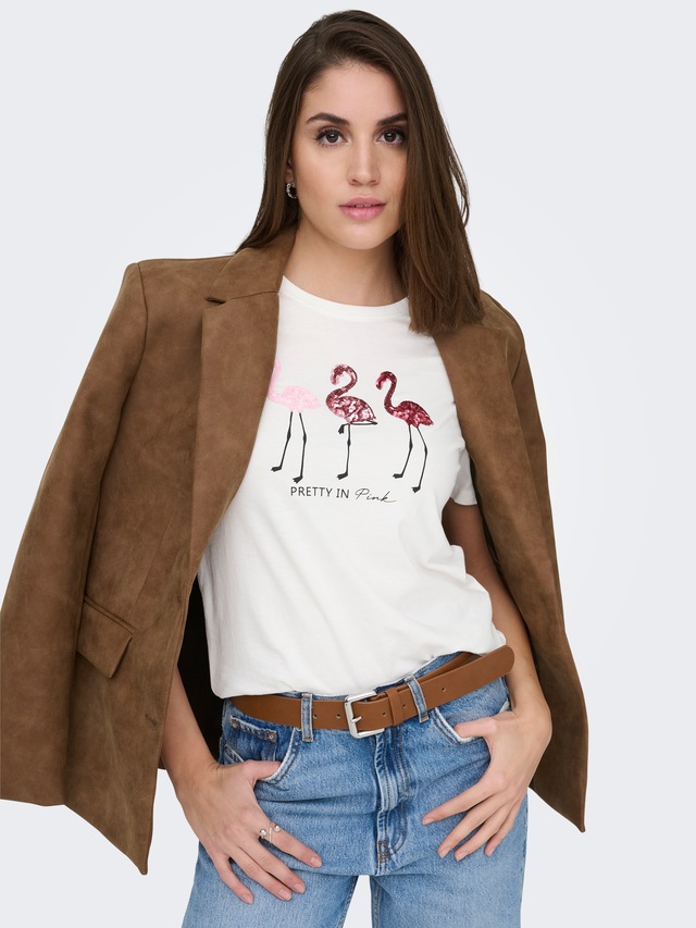 ONLY Kurzarmshirt »ONLKITA S/S TEE JRS NOOS« Baumwolle, regular fit
