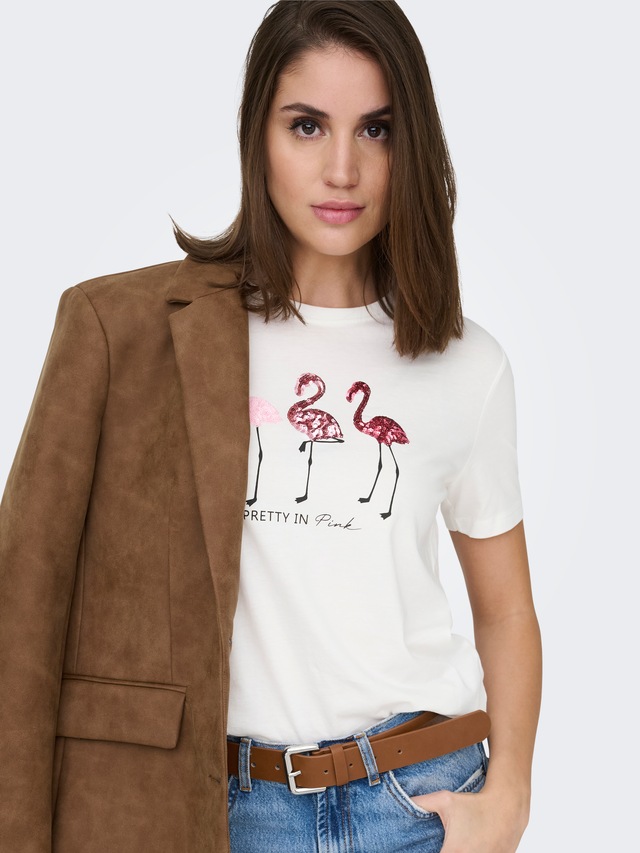 ONLY Kurzarmshirt »ONLKITA S/S TEE JRS NOOS« Baumwolle, regular fit
