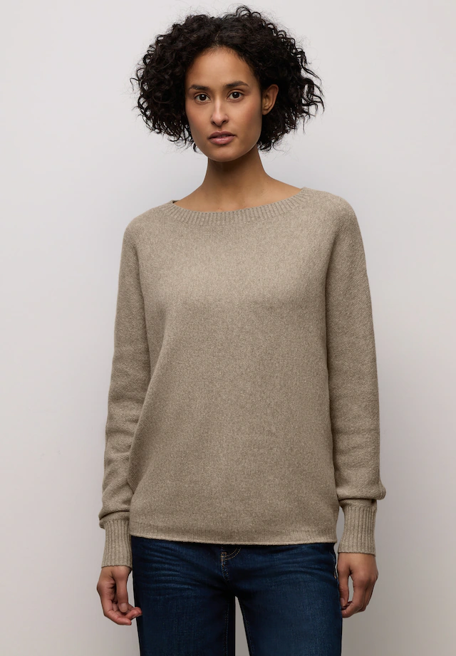 STREET ONE Strickpullover mit Materialmix