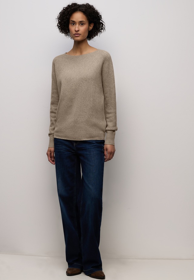 STREET ONE Strickpullover mit Materialmix