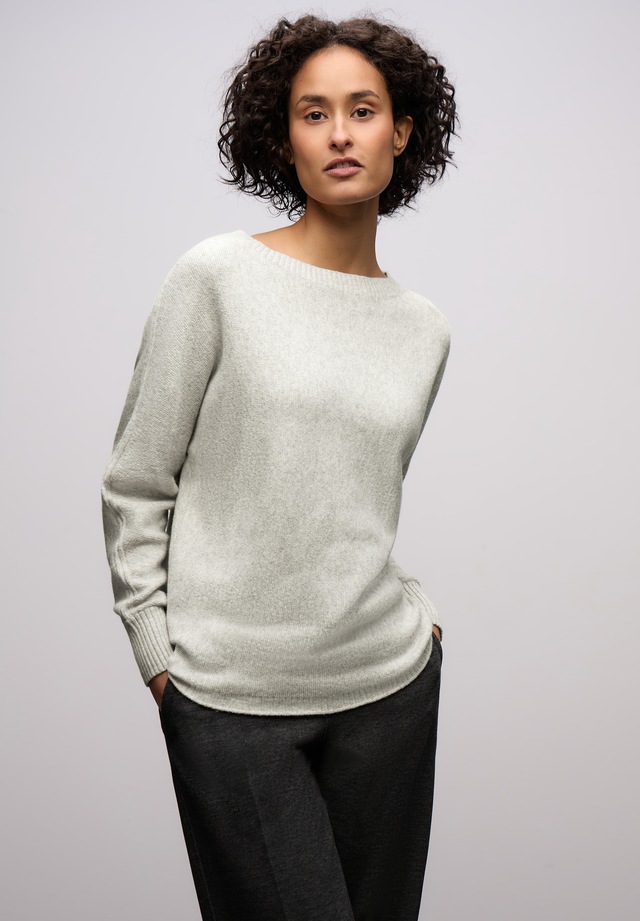 STREET ONE Strickpullover mit Materialmix