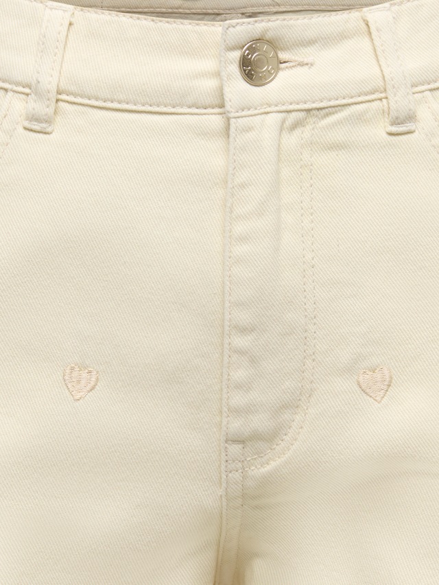 ONLY Jeansshorts »ONLVEGA HW EMBROIDERY DNM SHORTS GUANOOS« Baumwolle, High Waist