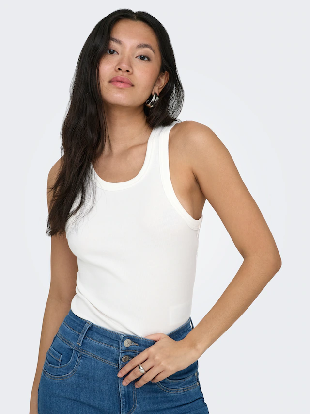 ONLY Tanktop »ONLVAL 2-WAY TANK TOP JRS NOOS« Baumwollmischung, Rundhals