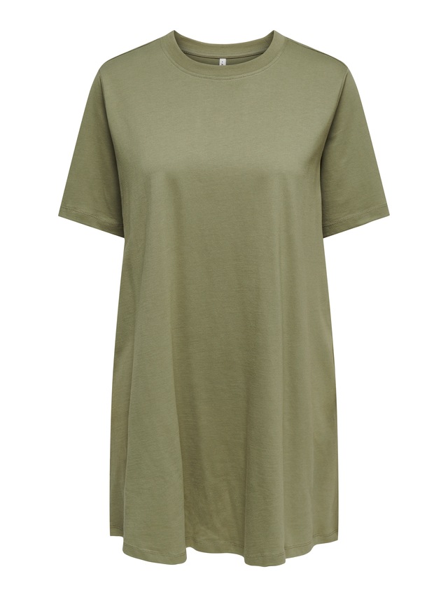 ONLY Minikleid »ONLMARA S/S POCKET DRESS JRS NOOS« Baumwolle, oversize, Rundhals