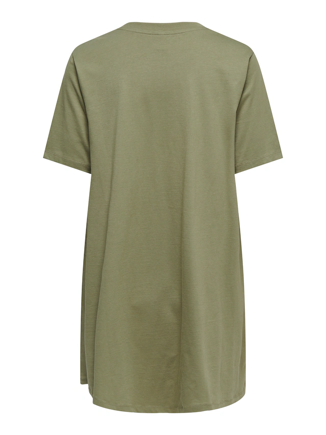 ONLY Minikleid »ONLMARA S/S POCKET DRESS JRS NOOS« Baumwolle, oversize, Rundhals