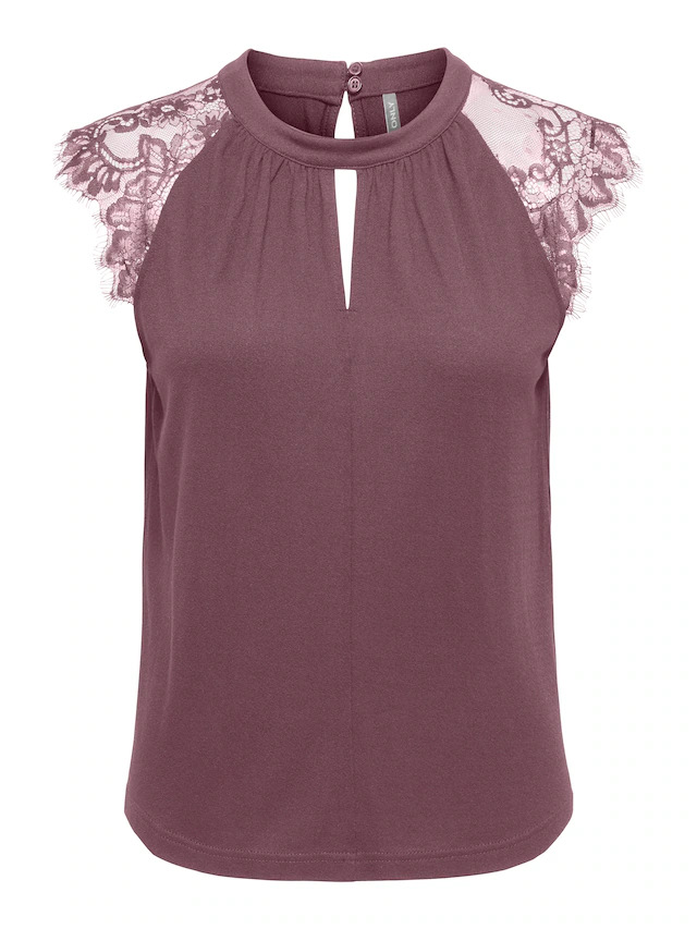 ONLY Kurzarmshirt »ONLNICOLA S/S TOP CS JRS« Viskose, regular fit, Rundhals