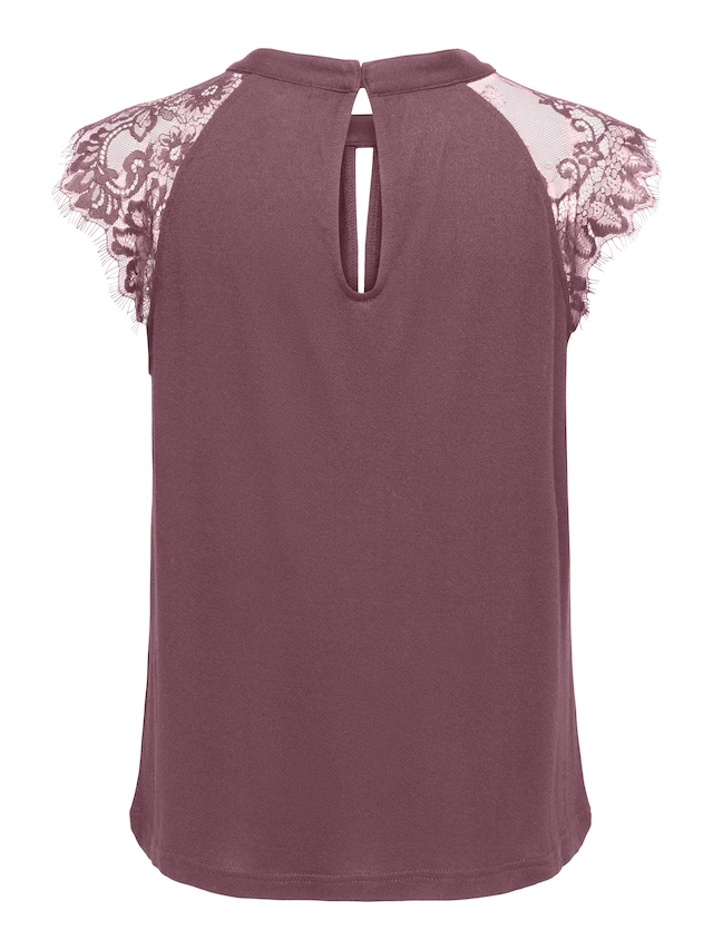 ONLY Kurzarmshirt »ONLNICOLA S/S TOP CS JRS« Viskose, regular fit, Rundhals