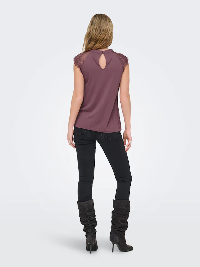 ONLY Kurzarmshirt »ONLNICOLA S/S TOP CS JRS« Viskose, regular fit, Rundhals