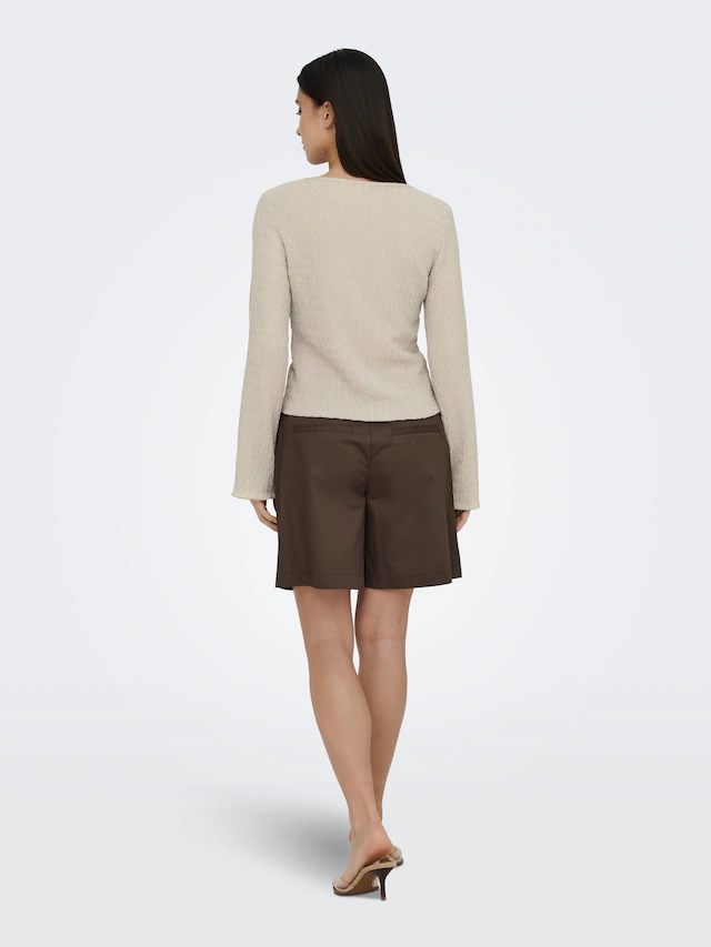 ONLY Strickjacke »ONLILSE L/S CARIDGAN STRUC JRS« Kunstfaser, V-Ausschnitt