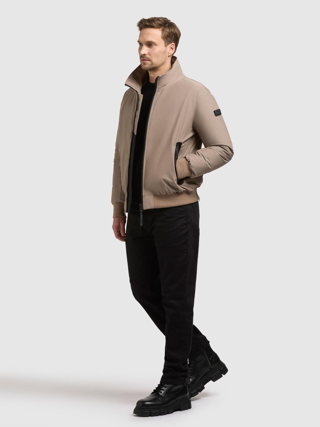 khujo Outdoorjacke »Ginster« ohne Kapuze Herren Winterjacke mit Teddyfleece-Besatz und magnetischen Details