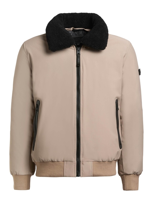 khujo Outdoorjacke »Ginster« ohne Kapuze Herren Winterjacke mit Teddyfleece-Besatz und magnetischen Details