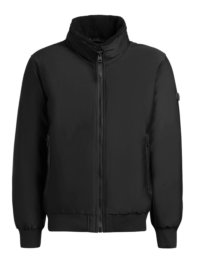 khujo Outdoorjacke »Ginster« ohne Kapuze Herren Winterjacke mit Teddyfleece-Besatz und magnetischen Details