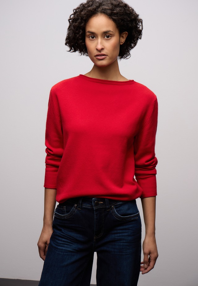 STREET ONE Strickpullover aus softem Materialmix