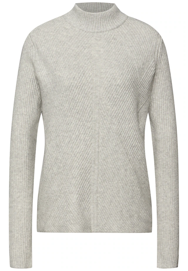 STREET ONE Stehkragenpullover im soften Baumwoll-Mix