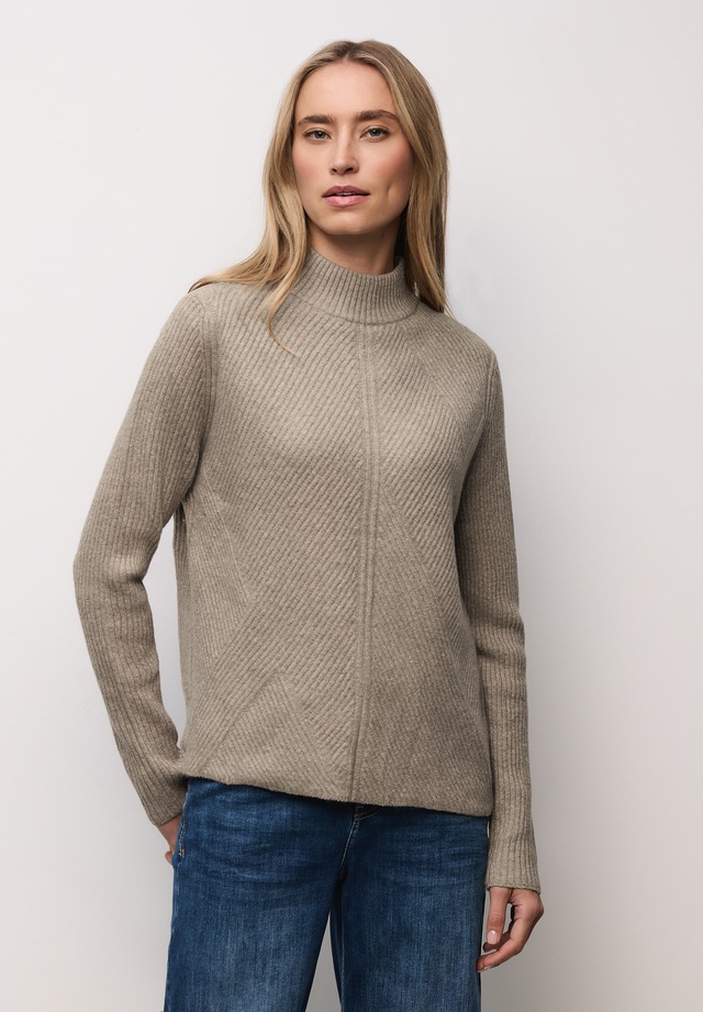 STREET ONE Stehkragenpullover im soften Baumwoll-Mix