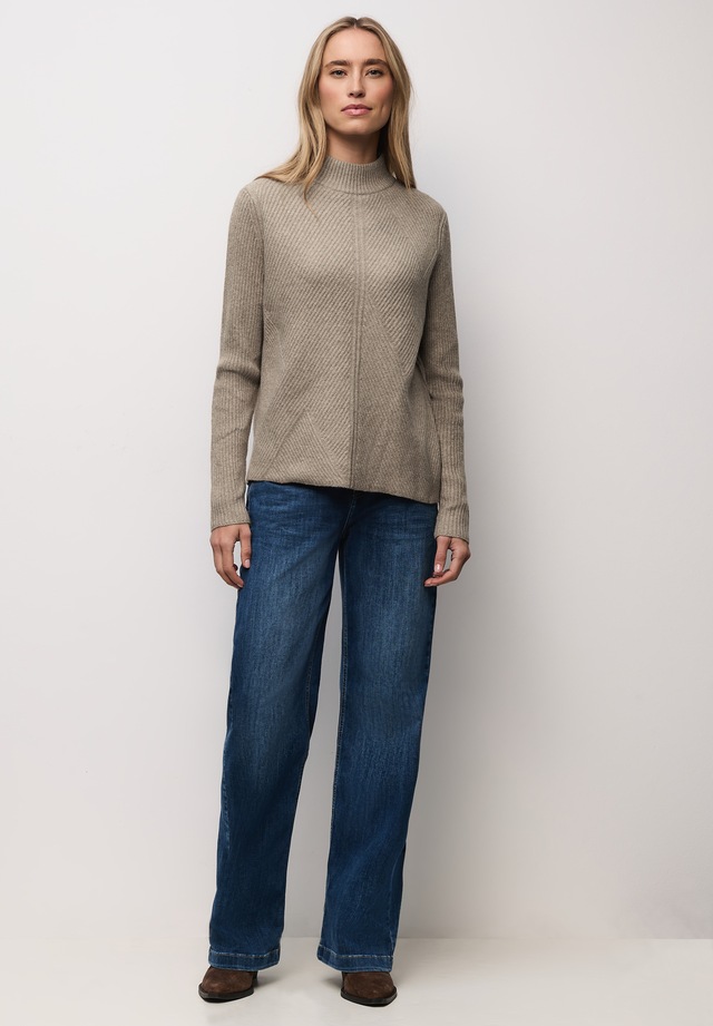 STREET ONE Stehkragenpullover im soften Baumwoll-Mix