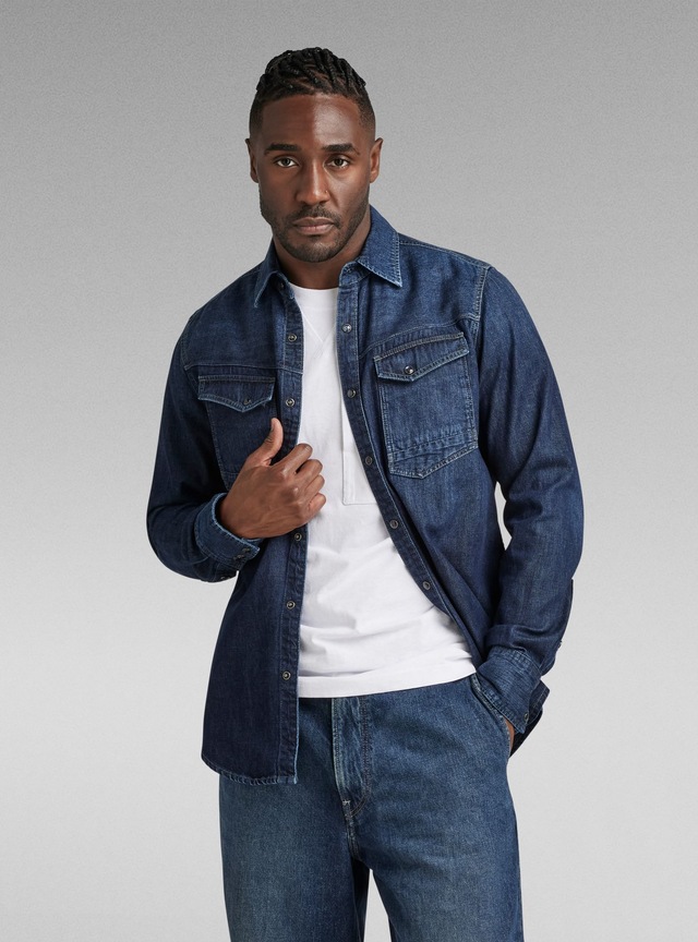G-STAR Langarmshirt »Dakota Slim Denim Hemd«