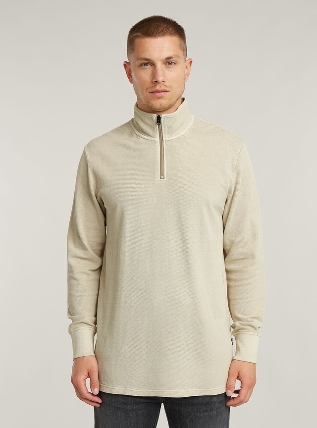 G-STAR T-Shirt »Overdyed Half Zip Tweeter«