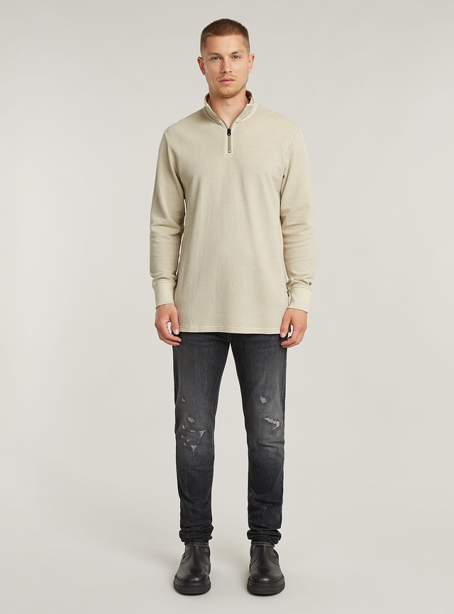 G-STAR T-Shirt »Overdyed Half Zip Tweeter«