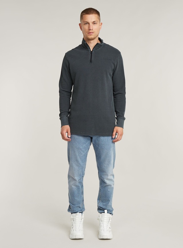 G-STAR T-Shirt »Overdyed Half Zip Tweeter«