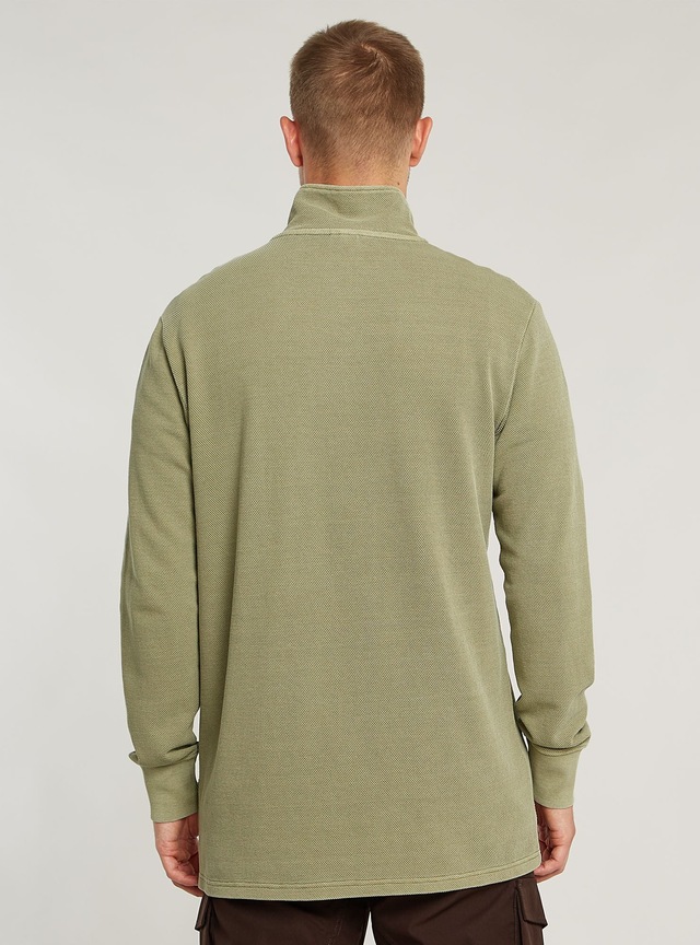 G-STAR T-Shirt »Overdyed Half Zip Tweeter«