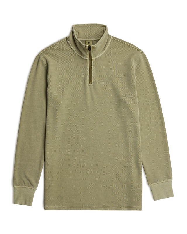 G-STAR T-Shirt »Overdyed Half Zip Tweeter«