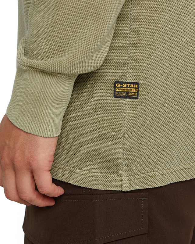 G-STAR T-Shirt »Overdyed Half Zip Tweeter«