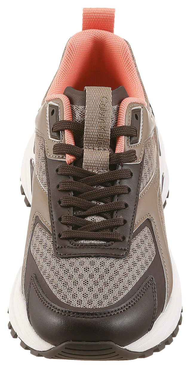 Calvin Klein Plateausneaker »HIKE RUN CKSTRIPE MESH« Schnürschuh, Halbschuh, Freizeitsneaker mit Logo-Schriftzug