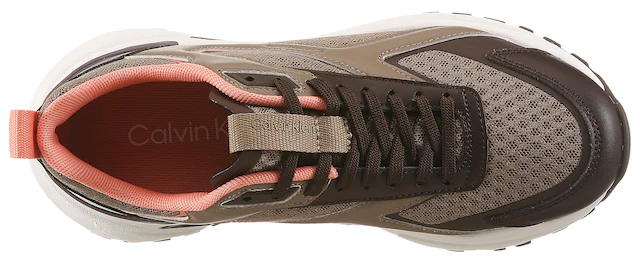 Calvin Klein Plateausneaker »HIKE RUN CKSTRIPE MESH« Schnürschuh, Halbschuh, Freizeitsneaker mit Logo-Schriftzug