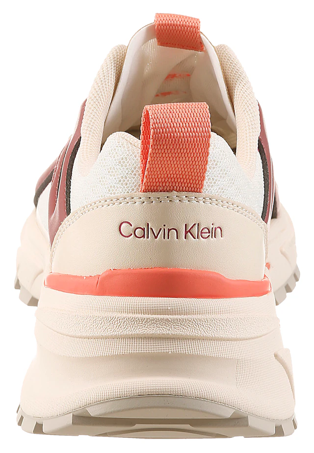 Calvin Klein Plateausneaker »HIKE RUN CKSTRIPE MESH« Schnürschuh, Halbschuh, Freizeitsneaker mit Logo-Schriftzug