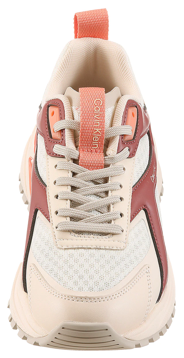 Calvin Klein Plateausneaker »HIKE RUN CKSTRIPE MESH« Schnürschuh, Halbschuh, Freizeitsneaker mit Logo-Schriftzug