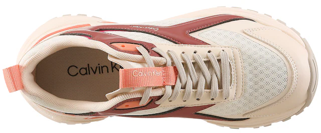 Calvin Klein Plateausneaker »HIKE RUN CKSTRIPE MESH« Schnürschuh, Halbschuh, Freizeitsneaker mit Logo-Schriftzug