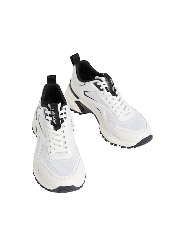 Calvin Klein Plateausneaker »HIKE RUN CKSTRIPE MESH« Schnürschuh, Halbschuh, Freizeitsneaker mit Logo-Schriftzug